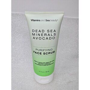 Vitamins And Sea Beauty Dead Sea Minerals Avocado Purifying Face Scrub 5.1 Oz